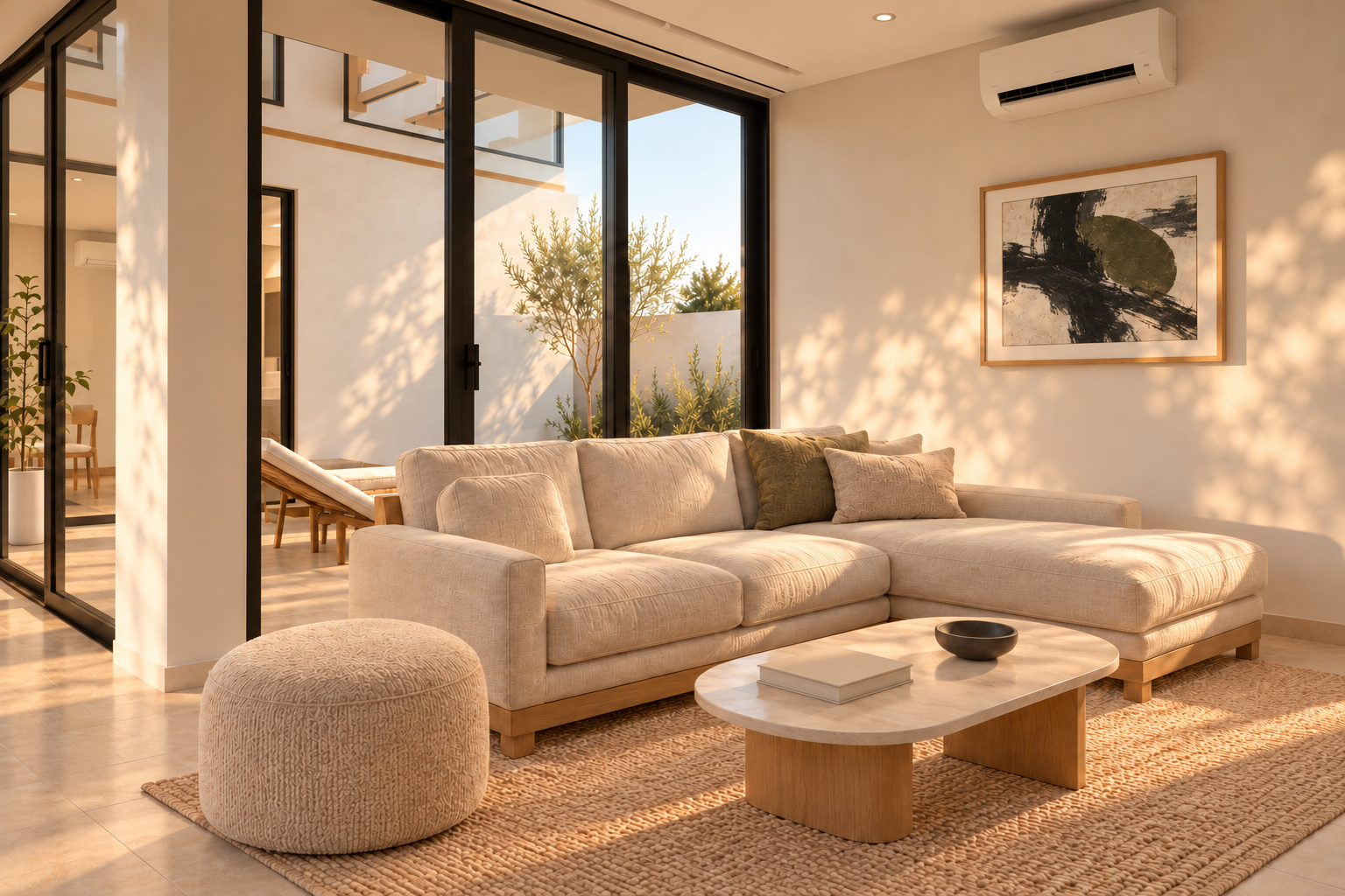 The Courtyard Retreat — living room