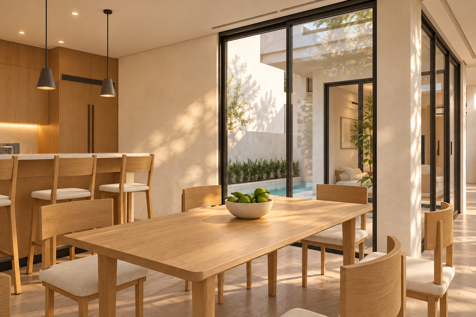 The Courtyard Retreat — dining and courtyard